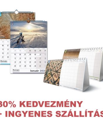 2 fali + 2 asztali naptár csomag 30% kedvezmény + ingyenes szállítás